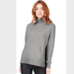 Sweaty Betty Hampstead Wool Cashmere Sweater Long Sleeve Turtleneck Gray XS